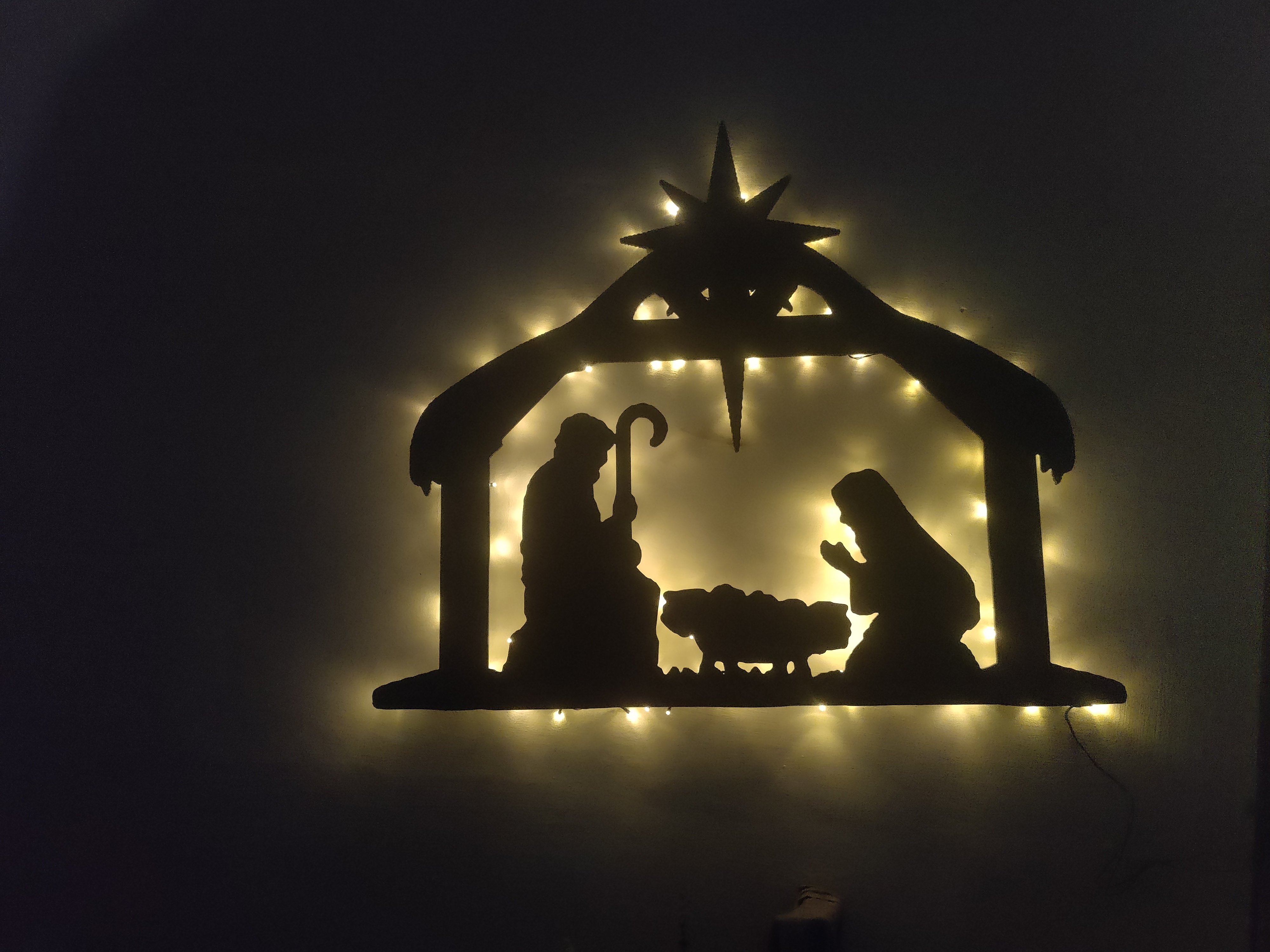 Laser engraving and cutting of a Christmas Crib structure for wall decor in Malta